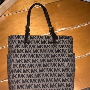 Michael Kors black tote bag